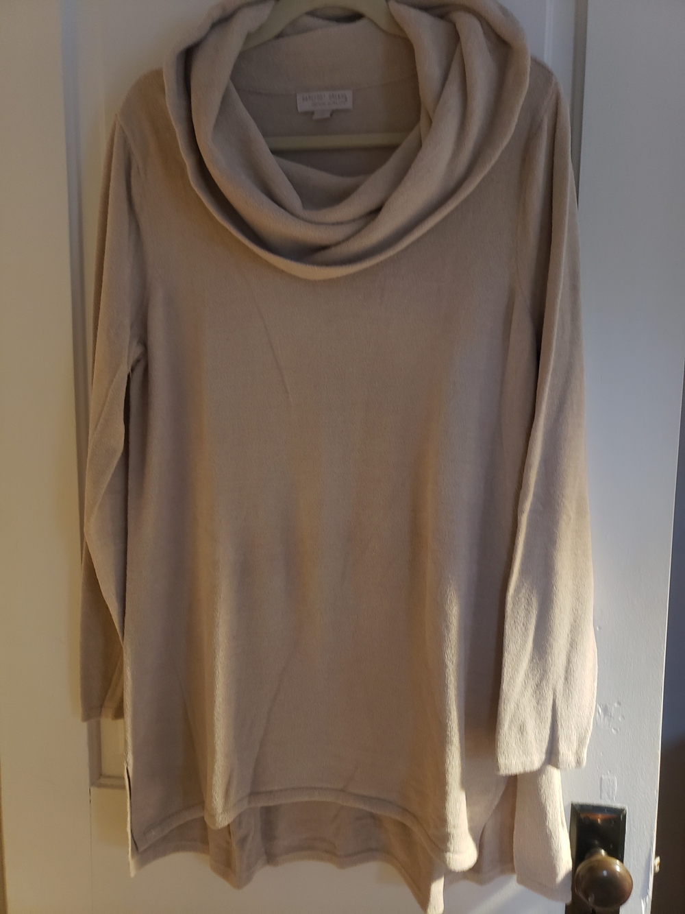 Barefoot Dreams Cream Cowl Neck Tunic Sweater